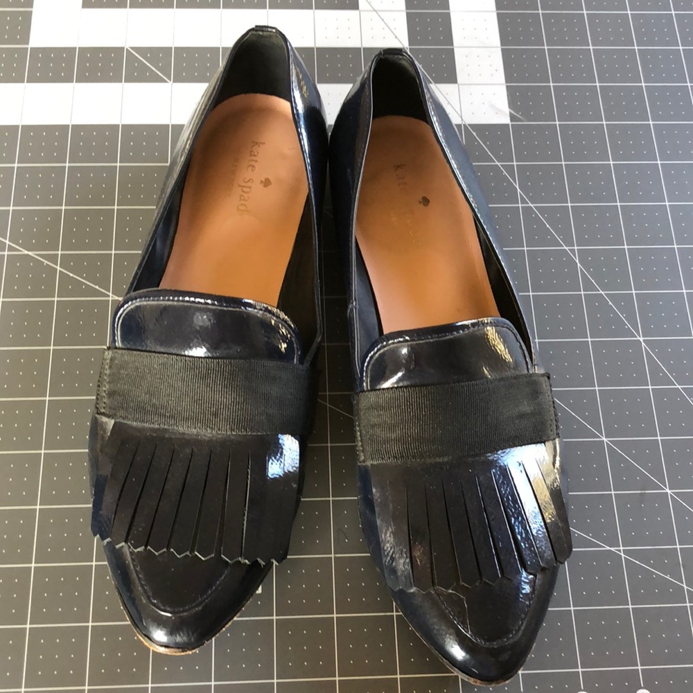 Kate Spade New York Navy Patent Loafers